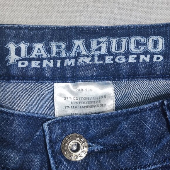 Parasuco jeans straight leg classic women's size 30 ink blue stretch - Picture 5 of 11